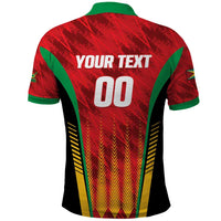 Custom Amazon Warriors Guyana Cricket Polo Shirt Ready For Glory Red Version - Wonder Print Shop