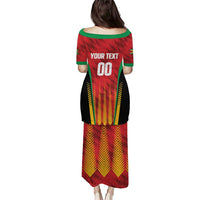 Custom Amazon Warriors Guyana Cricket Puletasi Ready For Glory Red Version - Wonder Print Shop