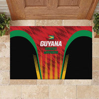 Custom Amazon Warriors Guyana Cricket Rubber Doormat Ready For Glory Red Version - Wonder Print Shop