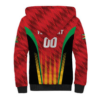 Custom Amazon Warriors Guyana Cricket Sherpa Hoodie Ready For Glory Red Version - Wonder Print Shop