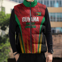 Custom Amazon Warriors Guyana Cricket Sleeveless Puffer Jacket Ready For Glory Red Version - Wonder Print Shop