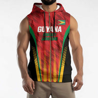 Custom Amazon Warriors Guyana Cricket Sleeveless Zip Hoodie Ready For Glory Red Version - Wonder Print Shop
