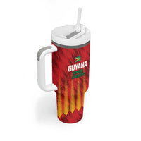 Custom Amazon Warriors Guyana Cricket Tumbler With Handle Ready For Glory Red Version - Wonder Print Shop