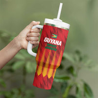 Custom Amazon Warriors Guyana Cricket Tumbler With Handle Ready For Glory Red Version - Wonder Print Shop