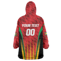 Custom Amazon Warriors Guyana Cricket Wearable Blanket Hoodie Ready For Glory Red Version - Wonder Print Shop