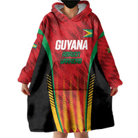Custom Amazon Warriors Guyana Cricket Wearable Blanket Hoodie Ready For Glory Red Version - Wonder Print Shop