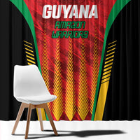 Custom Amazon Warriors Guyana Cricket Window Curtain Ready For Glory Red Version - Wonder Print Shop
