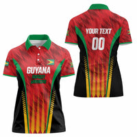 Custom Amazon Warriors Guyana Cricket Women Polo Shirt Ready For Glory Red Version - Wonder Print Shop
