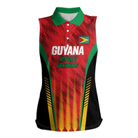 Custom Amazon Warriors Guyana Cricket Women Sleeveless Polo Shirt Ready For Glory Red Version - Wonder Print Shop
