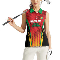 Custom Amazon Warriors Guyana Cricket Women Sleeveless Polo Shirt Ready For Glory Red Version - Wonder Print Shop