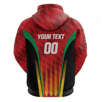 Custom Amazon Warriors Guyana Cricket Zip Hoodie Ready For Glory Red Version - Wonder Print Shop