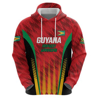 Custom Amazon Warriors Guyana Cricket Zip Hoodie Ready For Glory Red Version - Wonder Print Shop