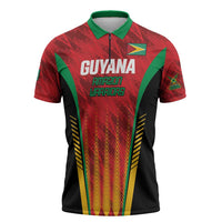 Custom Amazon Warriors Guyana Cricket Zipper Polo Shirt Ready For Glory Red Version - Wonder Print Shop