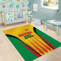 Custom Amazon Warriors Guyana Cricket Area Rug Ready For Glory Yellow Version - Wonder Print Shop