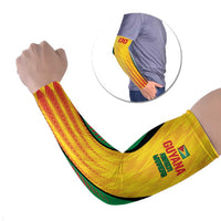 Custom Amazon Warriors Guyana Cricket Arm Sleeves Ready For Glory Yellow Version - Wonder Print Shop