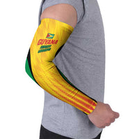 Custom Amazon Warriors Guyana Cricket Arm Sleeves Ready For Glory Yellow Version - Wonder Print Shop