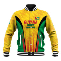 Custom Amazon Warriors Guyana Cricket Baseball Jacket Ready For Glory Yellow Version - Wonder Print Shop