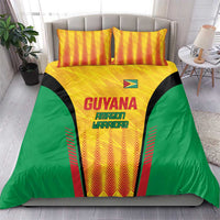Custom Amazon Warriors Guyana Cricket Bedding Set Ready For Glory Yellow Version - Wonder Print Shop