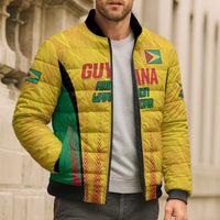 Custom Amazon Warriors Guyana Cricket Bomber Puffer Jacket Ready For Glory Yellow Version - Wonder Print Shop