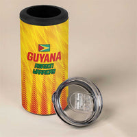 Custom Amazon Warriors Guyana Cricket 4 in 1 Can Cooler Tumbler Ready For Glory Yellow Version - Wonder Print Shop