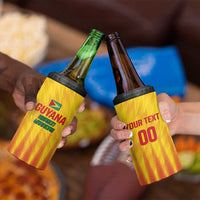 Custom Amazon Warriors Guyana Cricket 4 in 1 Can Cooler Tumbler Ready For Glory Yellow Version - Wonder Print Shop