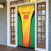 Custom Amazon Warriors Guyana Cricket Door Cover Ready For Glory Yellow Version - Wonder Print Shop