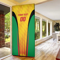 Custom Amazon Warriors Guyana Cricket Door Cover Ready For Glory Yellow Version - Wonder Print Shop
