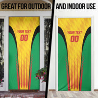Custom Amazon Warriors Guyana Cricket Door Cover Ready For Glory Yellow Version - Wonder Print Shop