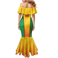 Custom Amazon Warriors Guyana Cricket Family Matching Mermaid Dress and Hawaiian Shirt Ready For Glory Yellow Version - Wonder Print Shop