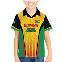 Custom Amazon Warriors Guyana Cricket Family Matching Mermaid Dress and Hawaiian Shirt Ready For Glory Yellow Version - Wonder Print Shop