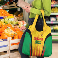 Custom Amazon Warriors Guyana Cricket Grocery Bag Ready For Glory Yellow Version - Wonder Print Shop