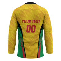 Custom Amazon Warriors Guyana Cricket Hockey Jersey Ready For Glory Yellow Version - Wonder Print Shop