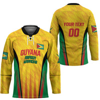 Custom Amazon Warriors Guyana Cricket Hockey Jersey Ready For Glory Yellow Version - Wonder Print Shop
