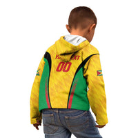 Custom Amazon Warriors Guyana Cricket Kid Hoodie Ready For Glory Yellow Version - Wonder Print Shop
