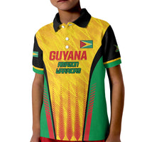 Custom Amazon Warriors Guyana Cricket Kid Polo Shirt Ready For Glory Yellow Version - Wonder Print Shop