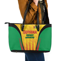 Custom Amazon Warriors Guyana Cricket Leather Tote Bag Ready For Glory Yellow Version - Wonder Print Shop