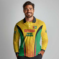 Custom Amazon Warriors Guyana Cricket Long Sleeve Polo Shirt Ready For Glory Yellow Version - Wonder Print Shop