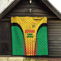 Custom Amazon Warriors Guyana Cricket Quilt Ready For Glory Yellow Version - Wonder Print Shop