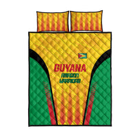 Custom Amazon Warriors Guyana Cricket Quilt Bed Set Ready For Glory Yellow Version - Wonder Print Shop