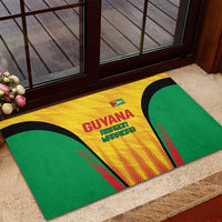 Custom Amazon Warriors Guyana Cricket Rubber Doormat Ready For Glory Yellow Version - Wonder Print Shop