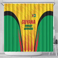 Custom Amazon Warriors Guyana Cricket Shower Curtain Ready For Glory Yellow Version - Wonder Print Shop