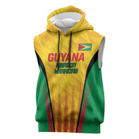 Custom Amazon Warriors Guyana Cricket Sleeveless Hoodie Ready For Glory Yellow Version - Wonder Print Shop