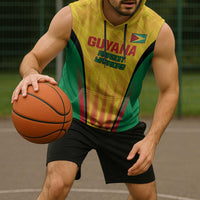 Custom Amazon Warriors Guyana Cricket Sleeveless Hoodie Ready For Glory Yellow Version - Wonder Print Shop