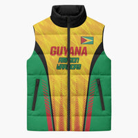 Custom Amazon Warriors Guyana Cricket Sleeveless Puffer Jacket Ready For Glory Yellow Version - Wonder Print Shop