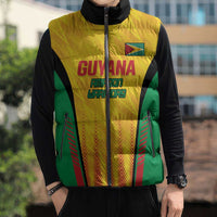 Custom Amazon Warriors Guyana Cricket Sleeveless Puffer Jacket Ready For Glory Yellow Version - Wonder Print Shop