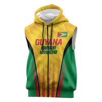 Custom Amazon Warriors Guyana Cricket Sleeveless Zip Hoodie Ready For Glory Yellow Version - Wonder Print Shop