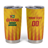 Custom Amazon Warriors Guyana Cricket Tumbler Cup Ready For Glory Yellow Version - Wonder Print Shop