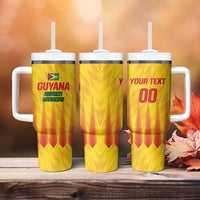 Custom Amazon Warriors Guyana Cricket Tumbler With Handle Ready For Glory Yellow Version - Wonder Print Shop