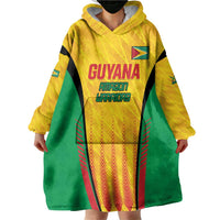 Custom Amazon Warriors Guyana Cricket Wearable Blanket Hoodie Ready For Glory Yellow Version - Wonder Print Shop