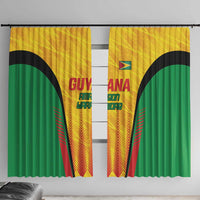 Custom Amazon Warriors Guyana Cricket Window Curtain Ready For Glory Yellow Version - Wonder Print Shop